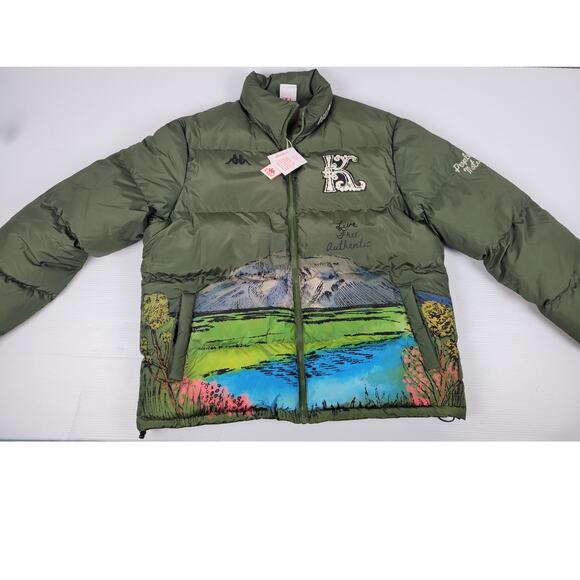 NWT Kappa Mens XL Green Cyprus Puffer Ski Snow Jacket‎ Authentic Finreol Man - Picture 1 of 12